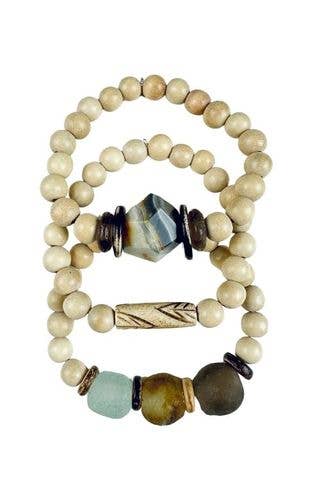 Trio Stack Bracelet Set | Earth