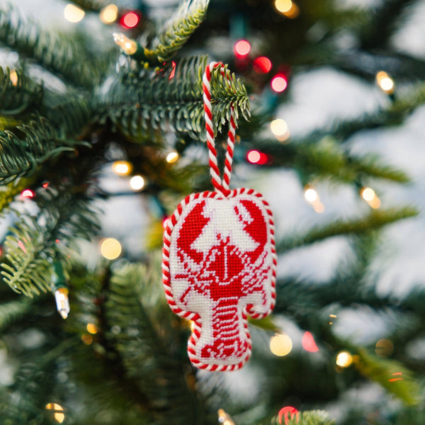 Needlepoint Icon Ornament - Lobster - Bodega Nantucket