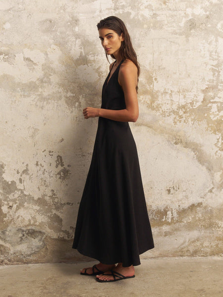 Zoe Maxi Dress - Black - Bodega Nantucket