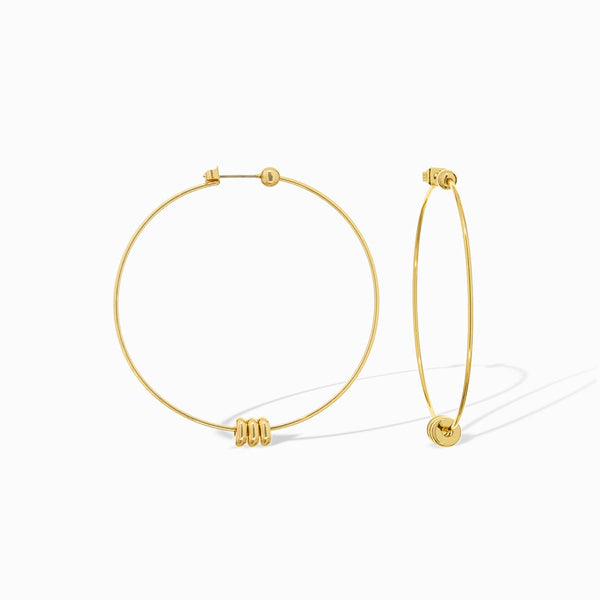 Thin hoop with rondelle beads - Bodega Nantucket