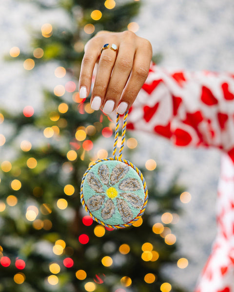 Needlepoint Icon Ornament - Oyster - Bodega Nantucket