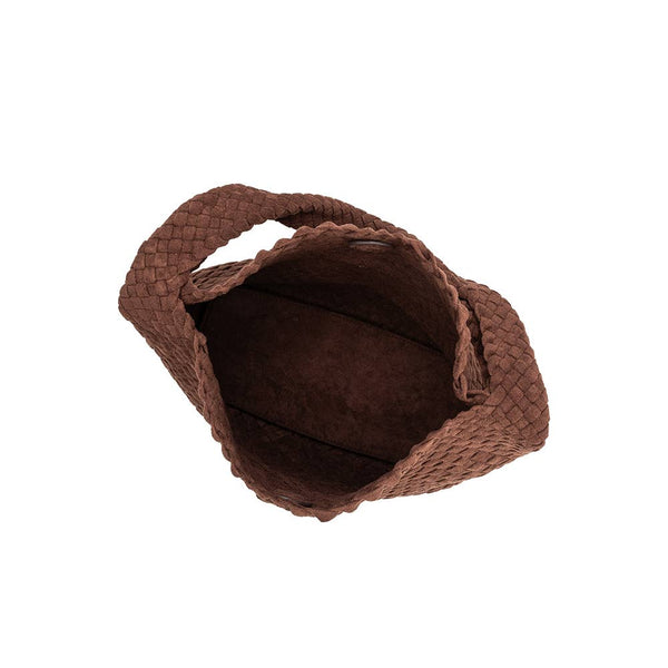 Johanna Tobacco Suede Vegan Shoulder Bag - Bodega Nantucket