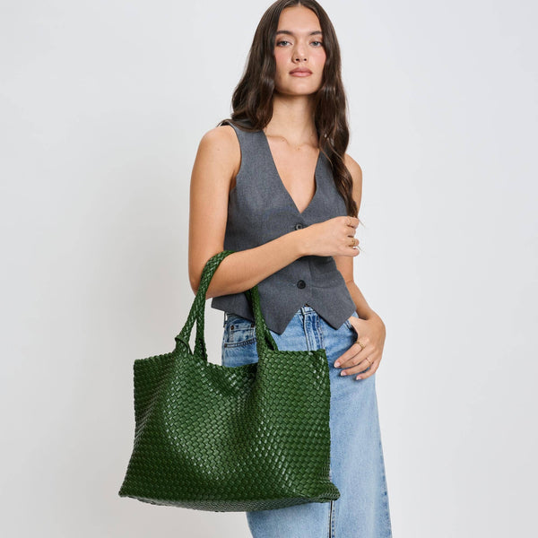 Solana Woven Vegan Leather Tote - Bodega Nantucket