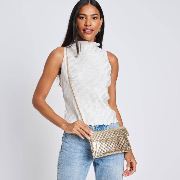 Priscilla Woven Clutch Nude - Bodega Nantucket