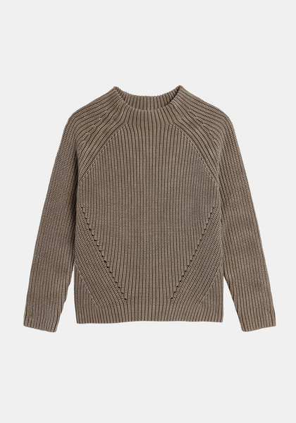 Daphne Washed Cotton Sweater Bark - Bodega Nantucket