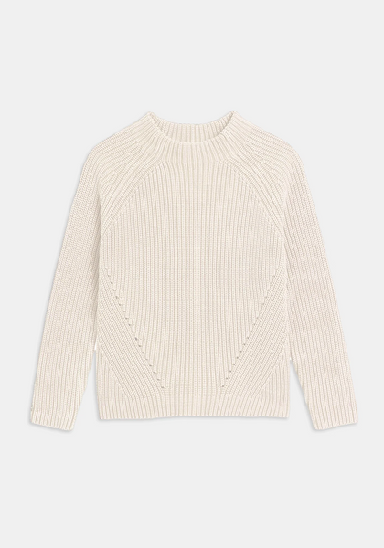 Daphne Washed Cotton Sweater Off White - Bodega Nantucket
