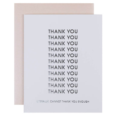 Cannot Thank You Enough - Letterpress Greeting Card - Bodega Nantucket