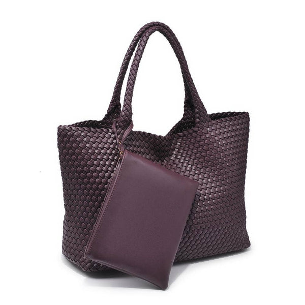 Solana Woven Vegan Leather Tote - Bodega Nantucket