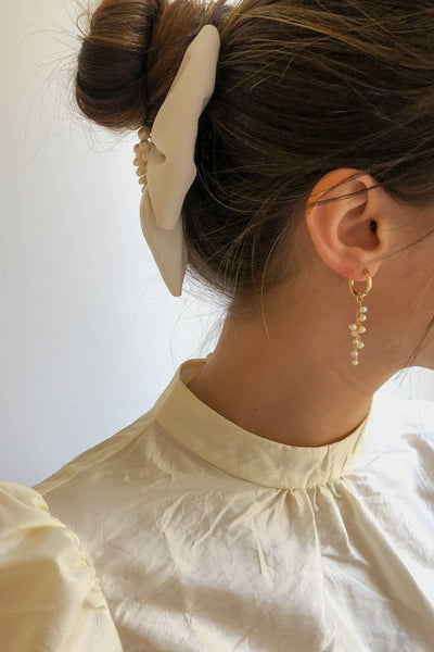 Pearl Dust Mini Hoop Earrings - Bodega Nantucket