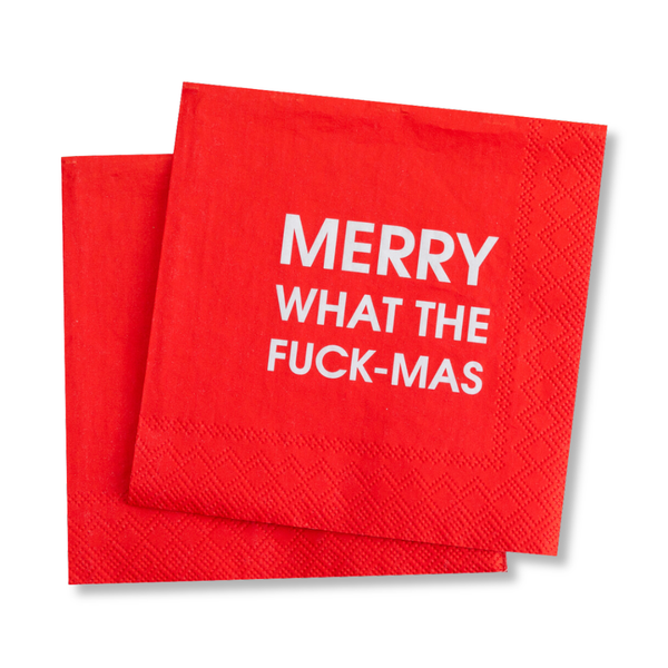 Merry WTF-Mas - Holiday Cocktail Napkins - Bodega Nantucket
