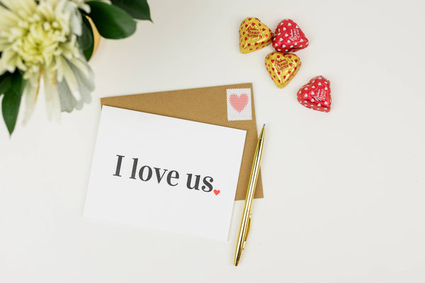 I Love Us - Love | Anniversary Letterpress Card