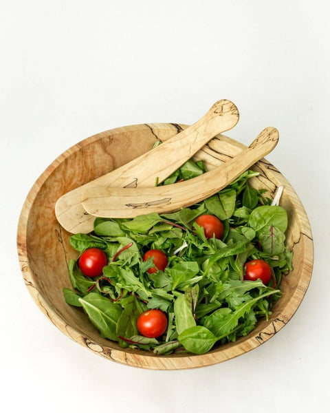 15" SPALTED MAPLE ROUND BOWL - Bodega Nantucket
