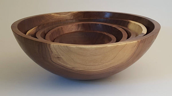 13" BLACK WALNUT ROUND BOWL - Bodega Nantucket