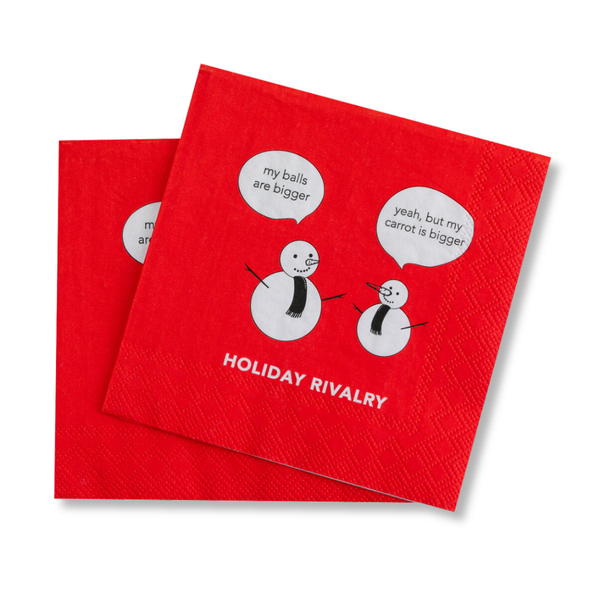 Holiday Rivalry - Holiday Cocktail Napkins - Bodega Nantucket