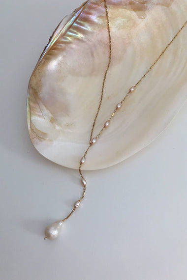 Asymmetrical Baroque Pearl Necklace - Bodega Nantucket
