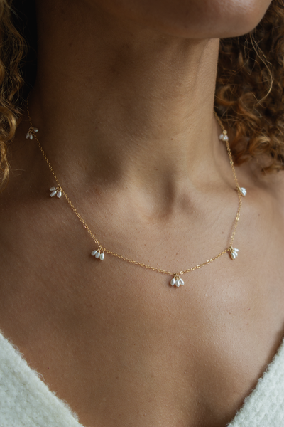 Pearl Trio Droplets Necklace - Bodega Nantucket