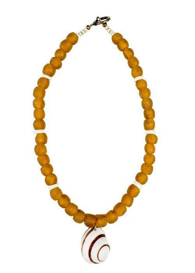 Tribal Shell Necklace | Brown