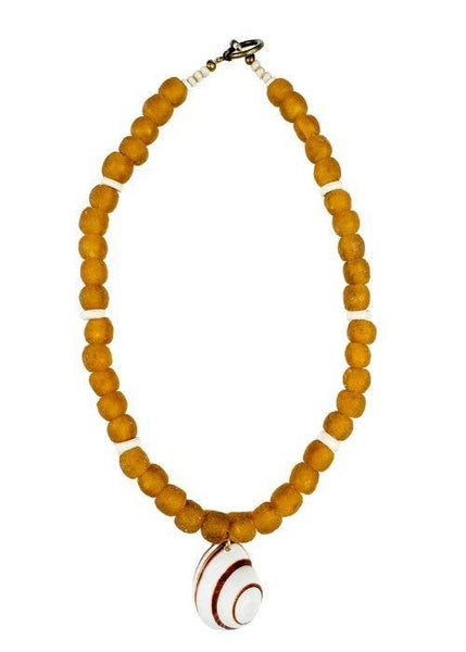 Tribal Shell Necklace | Brown