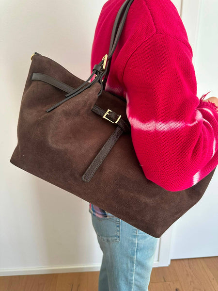 NIKY - borsa a spalla camoscio