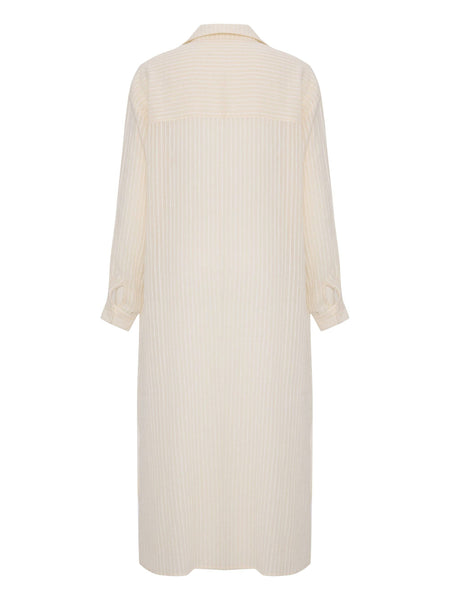 Voyage Shirt Dress - White Stripes - Bodega Nantucket
