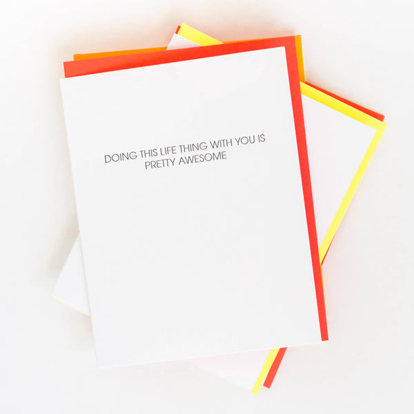 Doing Life With You Letterpress Greeting Card - Bodega Nantucket