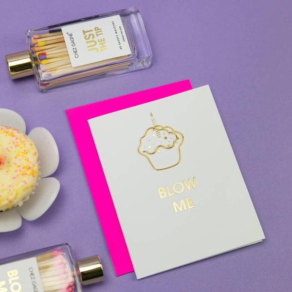 Blow Me - Letterpress Birthday Card - Bodega Nantucket