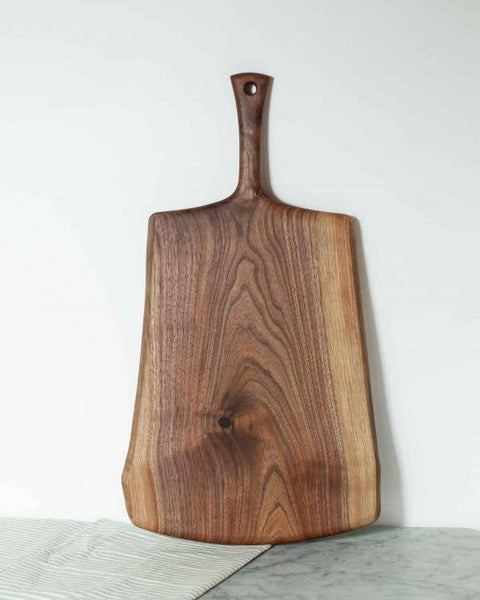 18" BLACK WALNUT SERVING BOARD W/ HANDLE - Bodega Nantucket