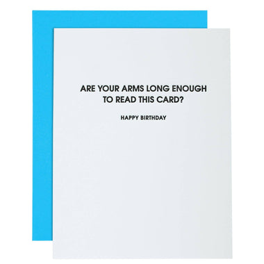 Arms Long Enough - Funny Birthday Letterpress Card - Bodega Nantucket