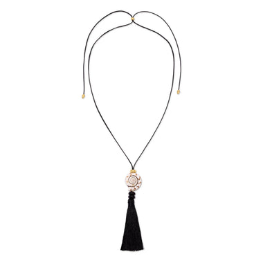 Bella Mare Shell Tassel Cord Necklace