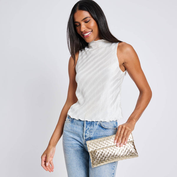 Priscilla Woven Clutch Nude - Bodega Nantucket