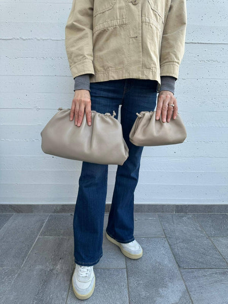 TANIA small - Genuine leather: Chocolate brown