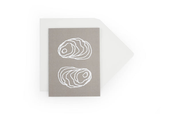 Double oyster greeting card - Bodega Nantucket