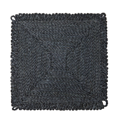 Loopy Abaca Navy 14" Square - Set of 4