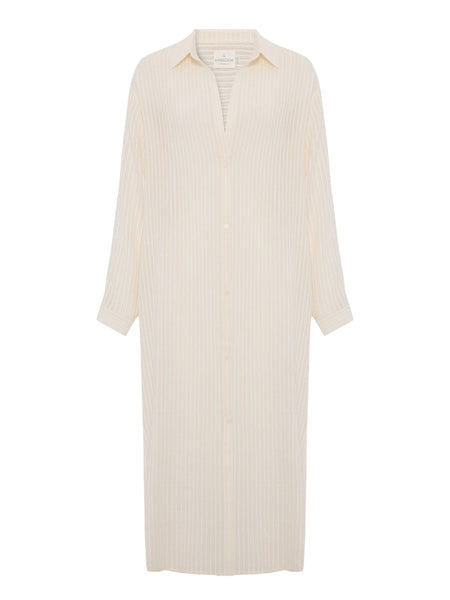 Voyage Shirt Dress - White Stripes - Bodega Nantucket