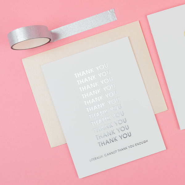 Cannot Thank You Enough - Letterpress Greeting Card - Bodega Nantucket