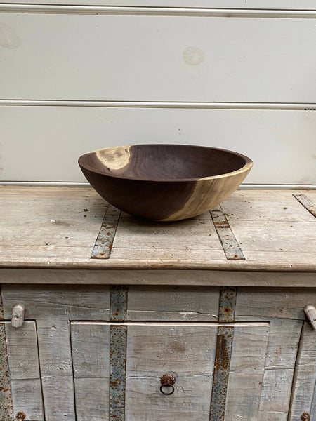 13" BLACK WALNUT ROUND BOWL - Bodega Nantucket