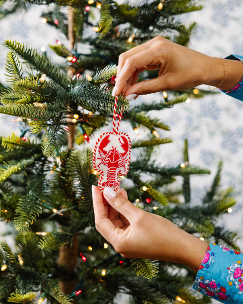 Needlepoint Icon Ornament - Lobster - Bodega Nantucket