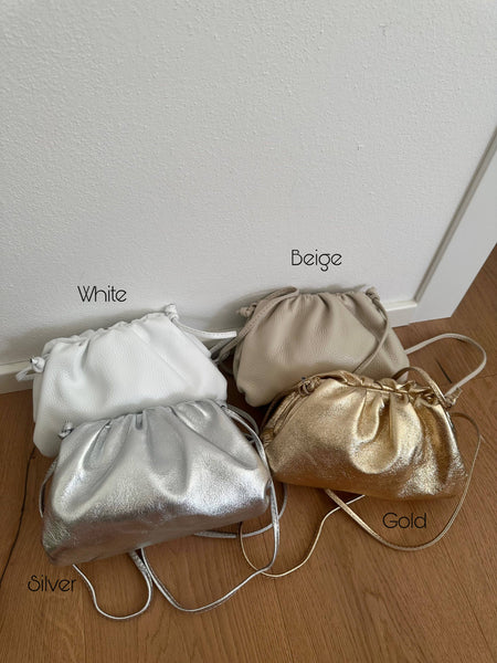 TANIA small - Genuine leather: Deep taupe