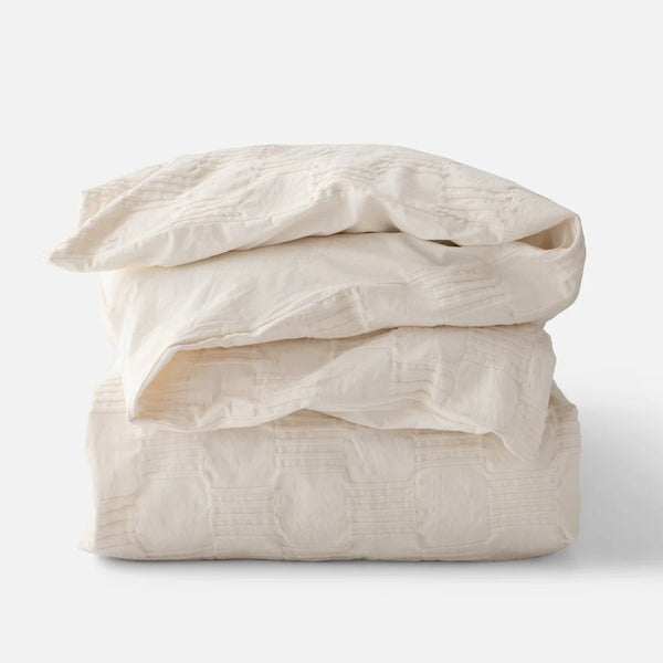 Woven Tally Natural Duvet - Bodega Nantucket