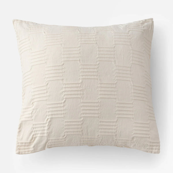 Woven Tally Natural Sham - Bodega Nantucket