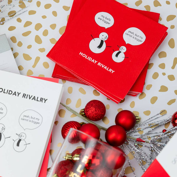 Holiday Rivalry - Holiday Cocktail Napkins - Bodega Nantucket