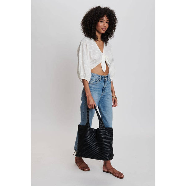 Solana Woven Vegan Leather Tote - Bodega Nantucket