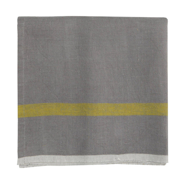Laundered Linen Grey/Lime Napkins 20x20 - Set of 4