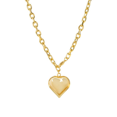 Large hollow heart charm necklace - Bodega Nantucket