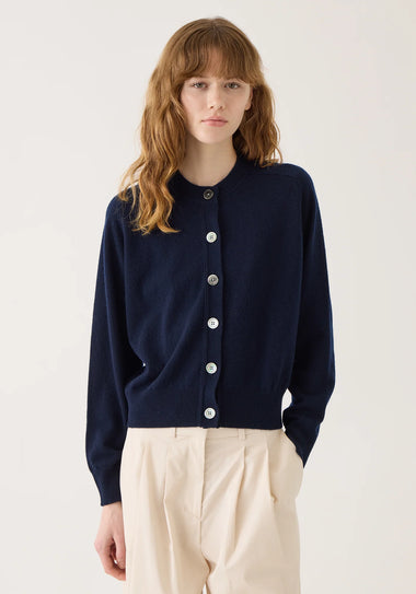 Gwen Cashmere Cardigan Navy