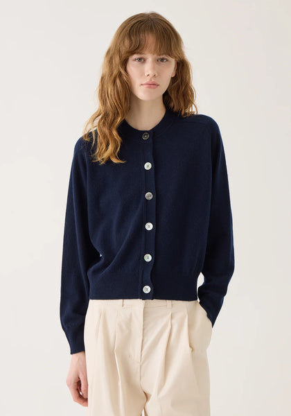 Gwen Cashmere Cardigan Navy