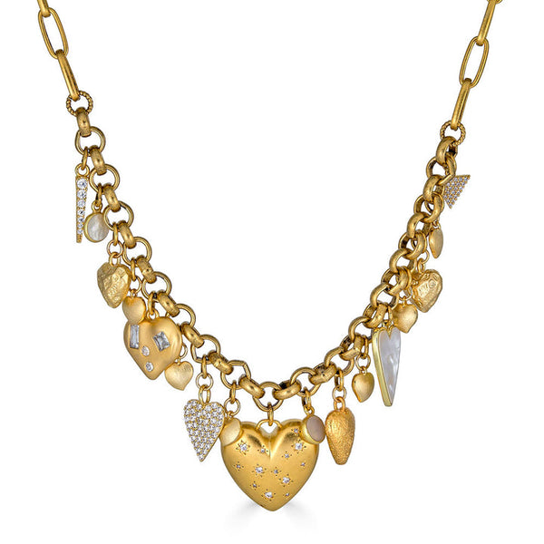 Full Heart Charm Necklace - Bodega Nantucket