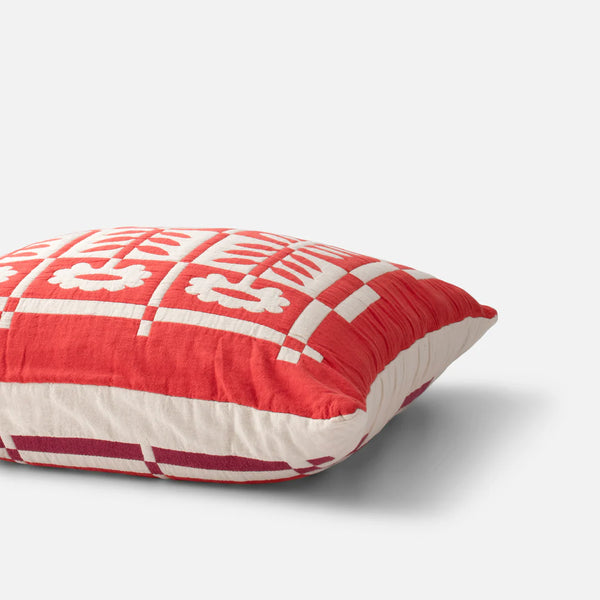 Stillwater Floral Sham Red - Bodega Nantucket