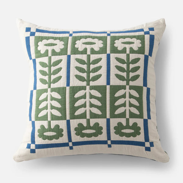 Stillwater Floral Sham Juniper - Bodega Nantucket
