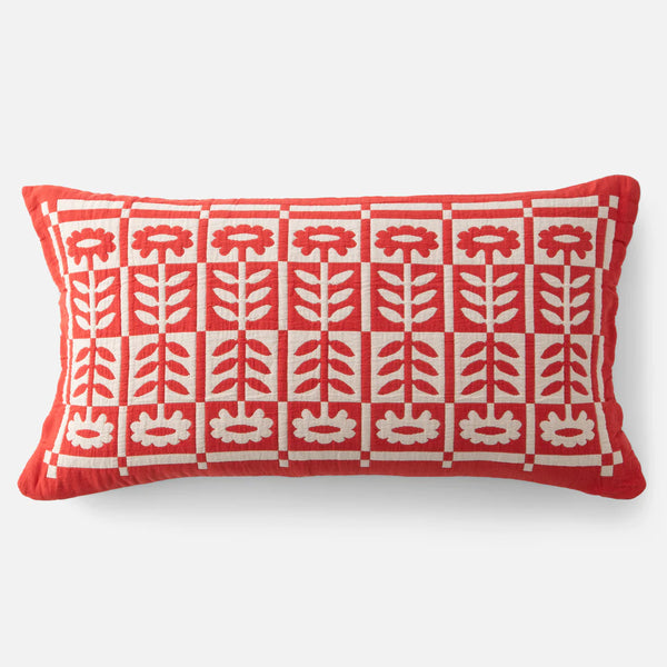 Stillwater Floral Sham Red - Bodega Nantucket